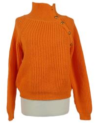 Dámský oranžový svetr s gombíky Shein 