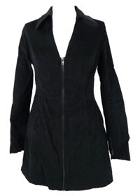 Dámské černé manšestrové kabátové šaty Asos 