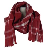 Dámská červená kostkovaná šála 