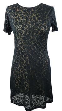 Dámské černo-béžové vzorované šaty Etam 