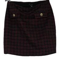 Dámská červeno-černá kostkovaná sukně New Look