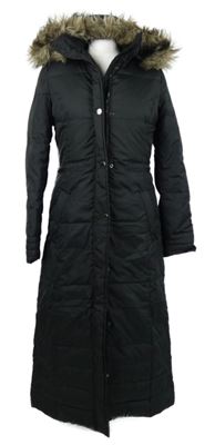 Dámský černý šusťákový zimní péřový kabát s kapucí Esprit 