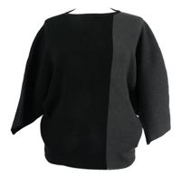 Dámský šedo-černý žebrovaný svetr Bluoltre 