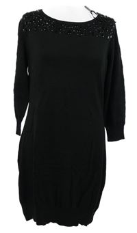 Dámská černá svetrová tunika s kamínky Dunnes 