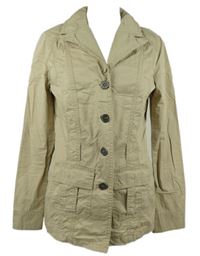 Dámský béžový plátěný kabátek NKD 