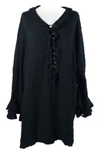 Dámské černé košilové šaty se šněrováním Ulla Popken 