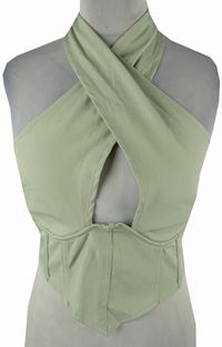 Dámský světlezelený crop top MissGuided 