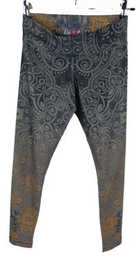 Dámské hnědo-béžové vzorované sportovní legíny Nyama 