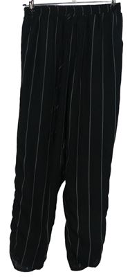 Dámské černé proužkované volné kalhoty MissGuided 