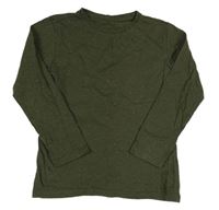 Khaki melírované triko 