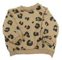Béžová mikina s leopardím vzorem H&M
