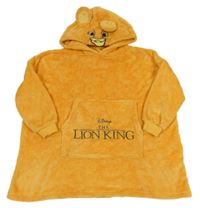 Hořčicová chlupatá oversize mikina s kapucí- Lví král Disney