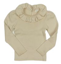 Smetanový žebrovaný svetr s rolákem Next