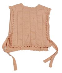 Světlerůžová pletená vesta 