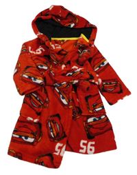 Červený chlupatý župan s Cars a kapucí George