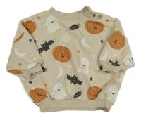 Světlebéžová oversize mikina s obrázky George