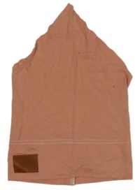 Růžovo-hnědý elastický šátek