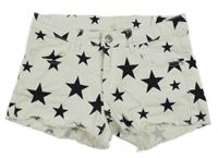 Bílé elastické riflové kraťasy s hvězdami H&M
