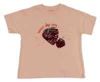 Růžové tričko s měnícím obrázkem Vertbaudet