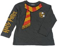 Tmavošedé triko s potiskem - Harry Potter
