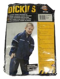 Nové - Tmavomodrá šusťáková voděodolná bunda + kalhoty Dickies