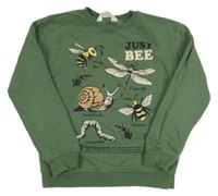 Zelená mikina se zvířátky H&M