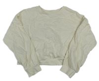 Smetanová crop mikina Next