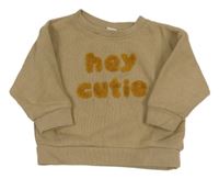 Béžová mikina s nápsiem 