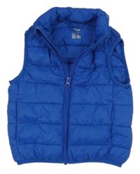 Modrá šusťáková zateplená vesta Dunnes