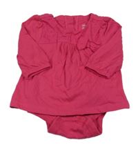 Růžové triko se všitým body a mašlí GAP