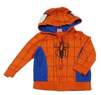 Modro-červená propínací mikina s pavoukem a kapucí - Spiderman Marvel