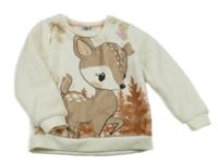 Smetanová plyšová mikina s kolouškem Dopodopo