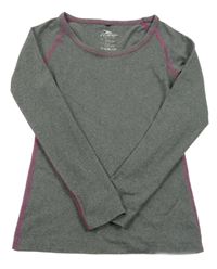 Šedé melírované funkční triko Crane