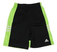 Černo-zelené sportovní kraťasy Adidas