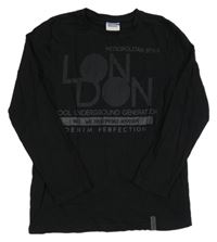 Černé triko s nápisy Yigga 