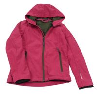 Růžová softshellová bunda s kapucí CMP