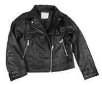 Černý koženkový podšitý crop křivák Primark