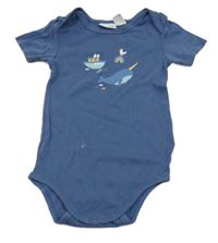 Modré body s velrybou Lily & Dan