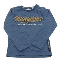 Modré triko s nápisem Dirkje 