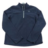 Tmavomodrá funkční fleecová mikina Decathlon