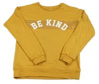 Okrová mikina s nápisem Primark