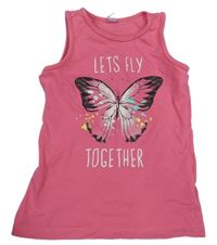 Růžový top s motýlem Dopodopo