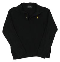 Černý vzorovaný svetr s límečkem Next 