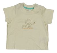 Smetanové tričko se lvem H&M