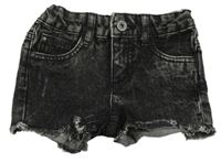 Tmavošedé slim fit riflové kraťasy Lupilu