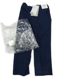 Nové - Tmavomodré straight kalhoty H&M