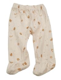 Světlebroskvové sametové vánoční polodupky s obrázky Vertbaudet