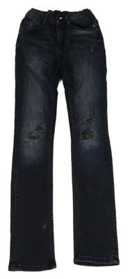 Tmavomodré skinny rifle s prošoupáním ORCHESTRA