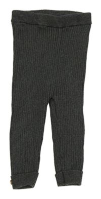 Tmavošedé melírované žebrované kamaše Tu