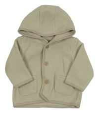 Světlešedý fleecový kabátek s kapucí Tu